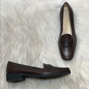 Salvatore Ferragamo Brown Leather Loafers